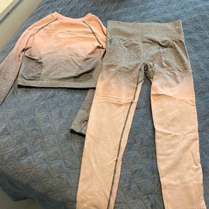 Two leggings and a crop top